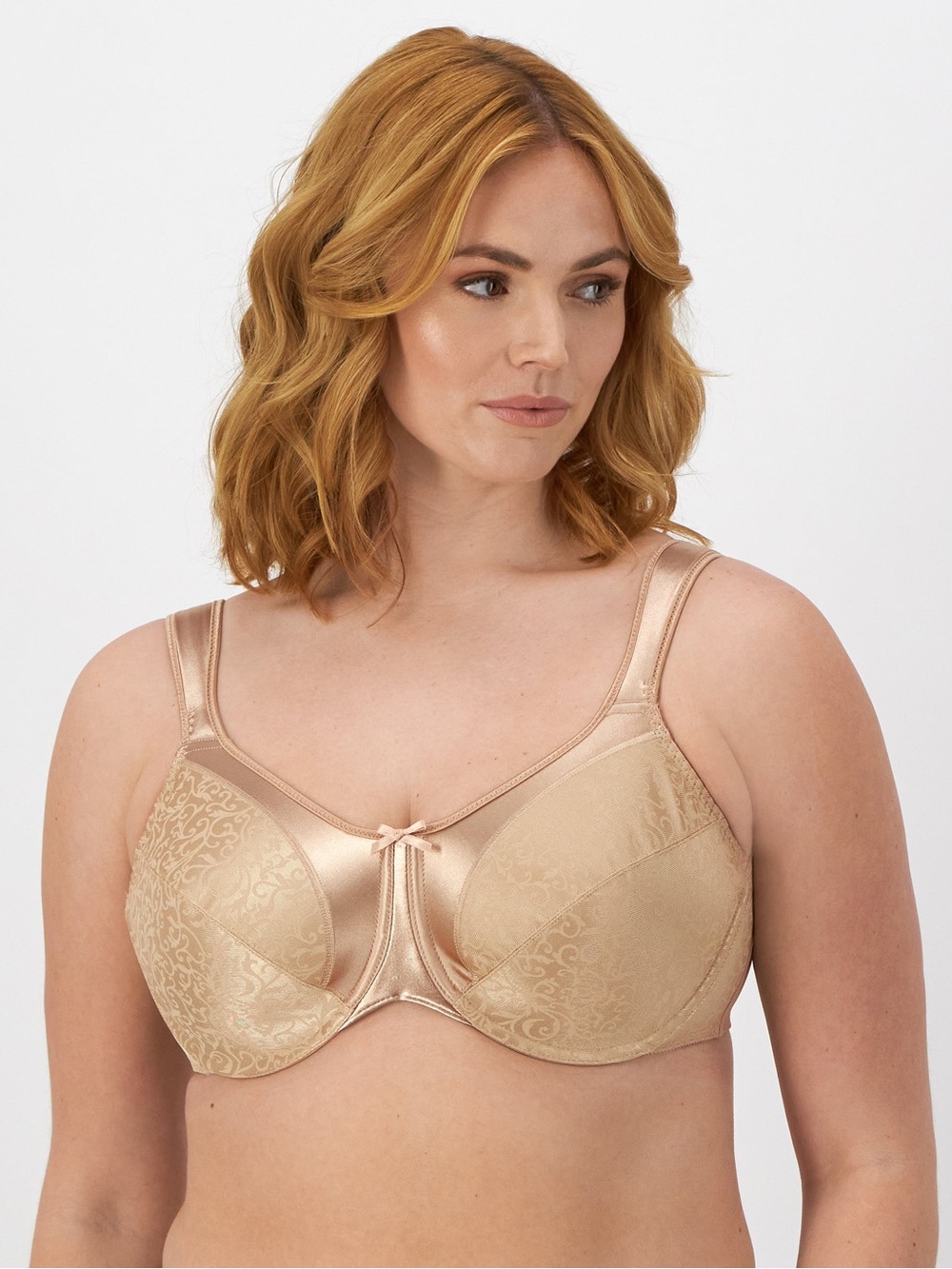 BALI Satin Tracings Underwire Minimizer Bra Style 3562 NWT Size 38DD / 38E Nude